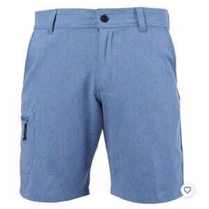 Magellan Aransas Pass Heather Hybrid Shorts Blue 40 10" Inseam
